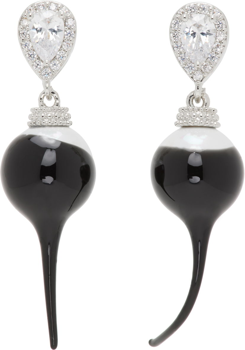 Uhani Ottolinger Ottolinger Diamond Drop Earrings Črna | 125901425E02
