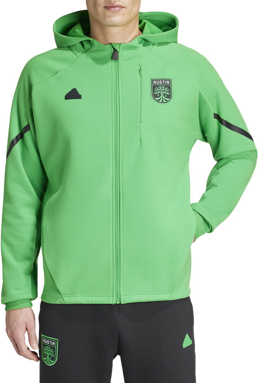 Pulover adidas Originals Hooded Jacket Zelena | iq0706