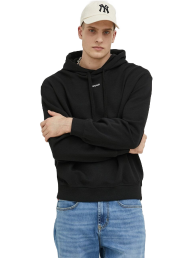 Pulover BOSS Contrast Logo Hoodie Črna | 50486478