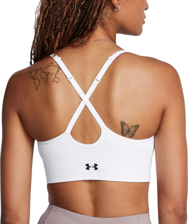 Modrček Under Armour Seamless Low Bra Bela | 1384417-100, 1