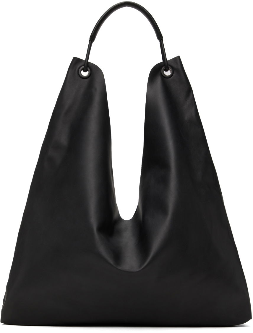 Tote bag The Row Large Leather Tote Bag Črna | W1623-L108, 0