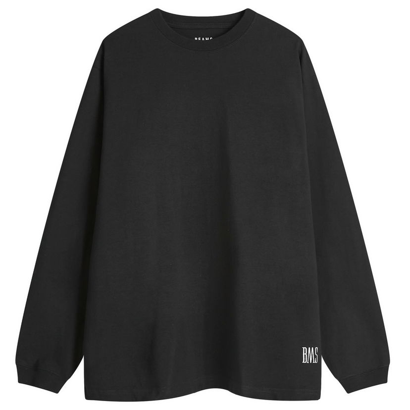Pulover BEAMS BMS Logo Long Sleeve T-Shirt, Size Medium Črna | 1114-0227-803-19