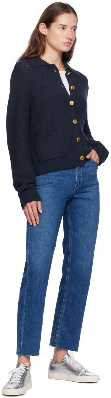 Pleteni pulover rag & bone Jax Knit Cardigan Modra | WAS24F019UG19, 3