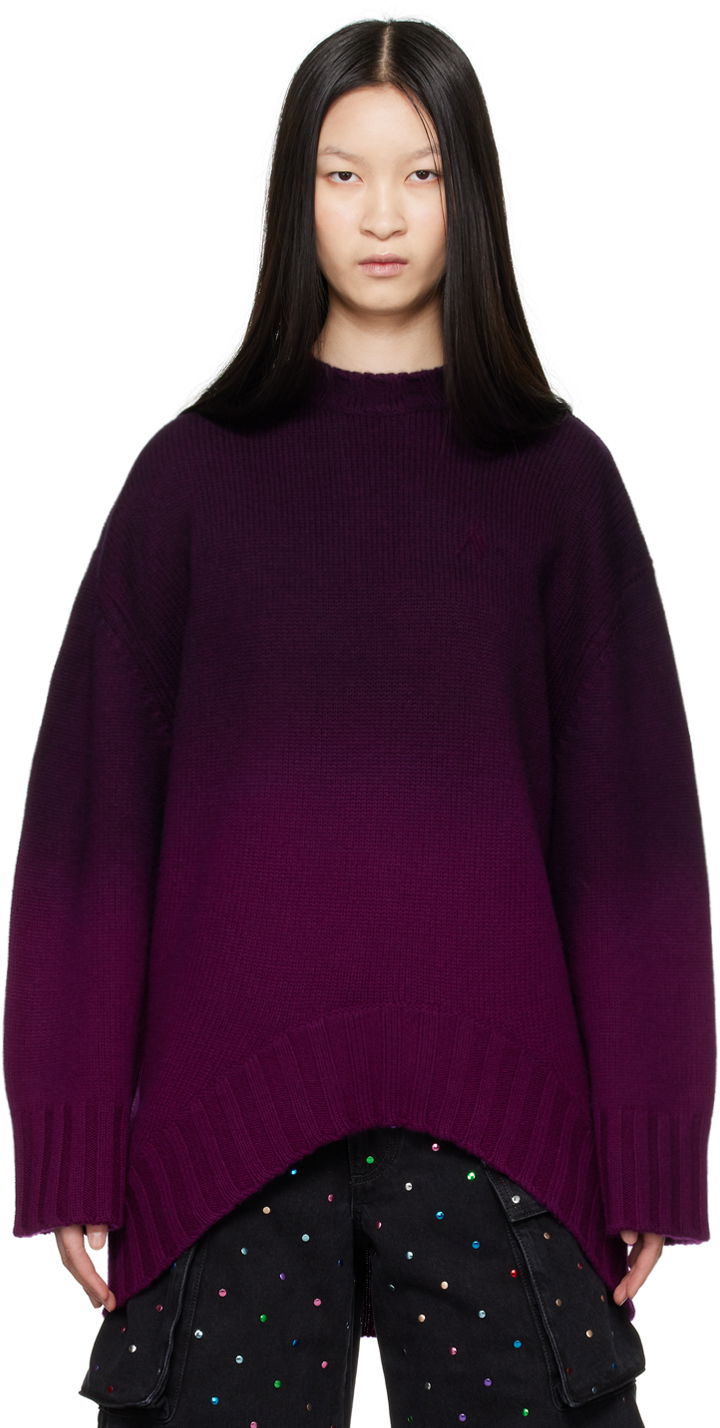 Pleteni pulover The Attico Attico Gradient Wool Sweater Lila | 248WCA360 KW046