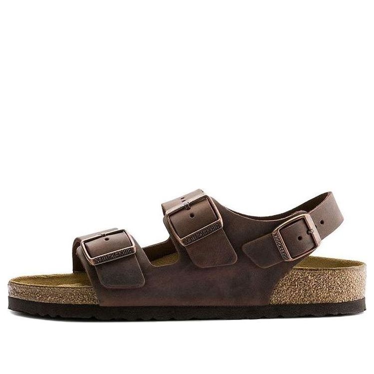 Superge in čevlji Birkenstock Birkenstock Milano Oiled Leather Sandals Rjava | 0034871