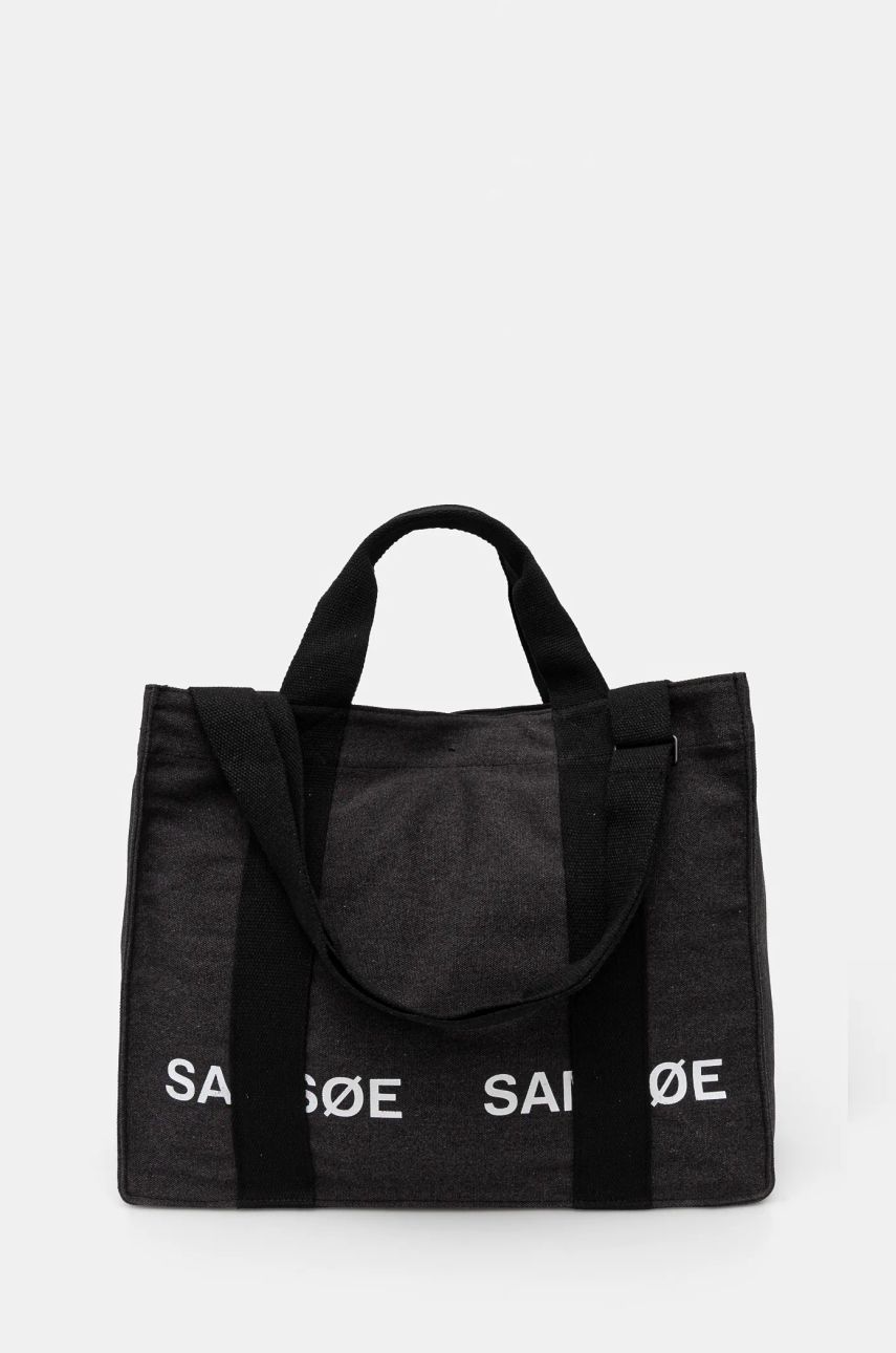 Tote bag Samsoe Samsoe SALUCAS Canvas Tote Bag Črna | U24400010, 0