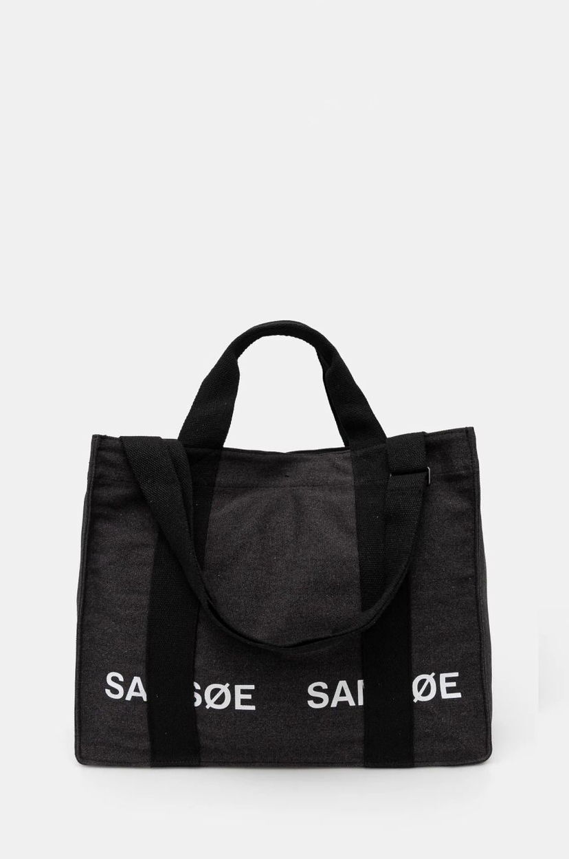 Tote bag Samsoe Samsoe SALUCAS Canvas Tote Bag Črna | U24400010