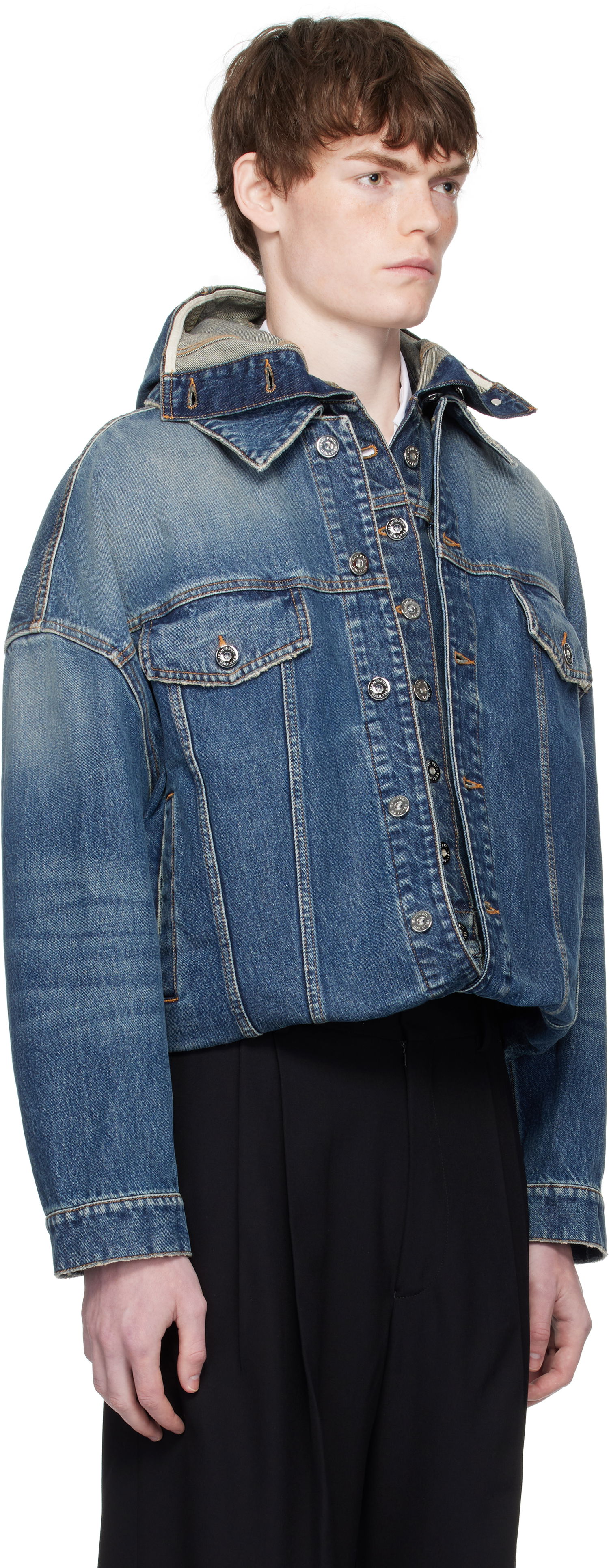 Jakna Jean Paul Gaultier Jean Paul Gaultier 'The Double' Denim Jacket Modra | 25/03-U-JA006-D024-57, 1