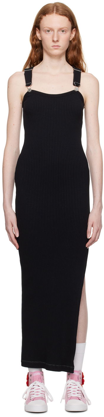Obleke Moschino Moschino Jeans Overall Maxi Dress Črna | 0450 8266