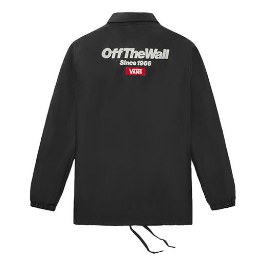 Vetrovka Vans Coaches Jacket Back Alphabet Logo Črna | VN0A489UBLK
