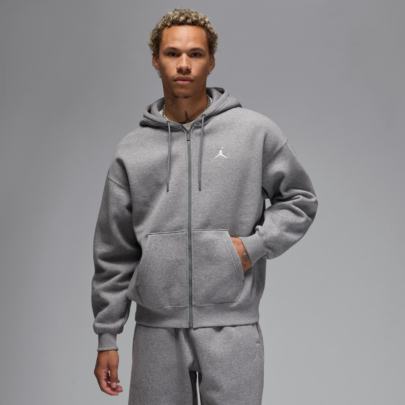 Pulover Jordan Jordan Brooklyn Fleece Full-Zip Hoodie Siva | IB7231-091