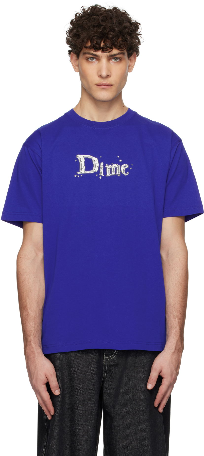 Majica Dime Classic Stone Graphic T-Shirt Modra | DIMEHO2455NVY