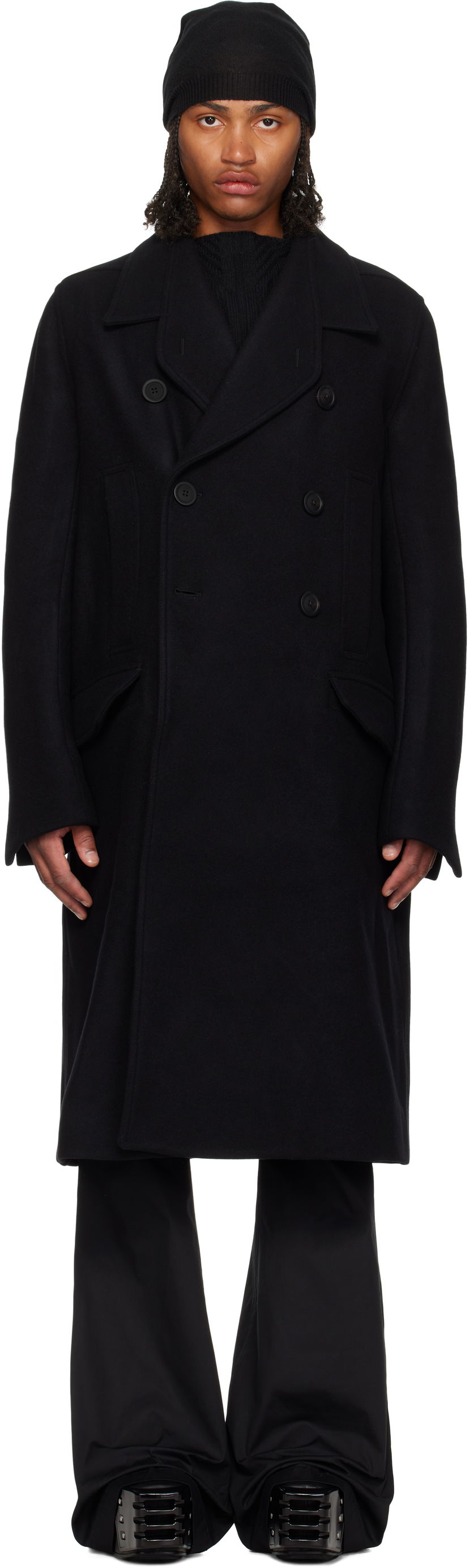 Plašči Rick Owens Rick Owens Concordians Officer Coat Črna | RU02E1982 WSF