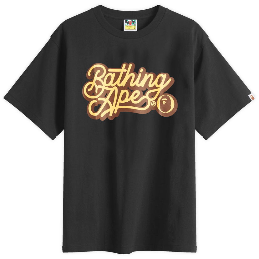 Majica BAPE Bathing Ape Script Logo T-Shirt, Size Large Črna | 001TEL301055M-BBN