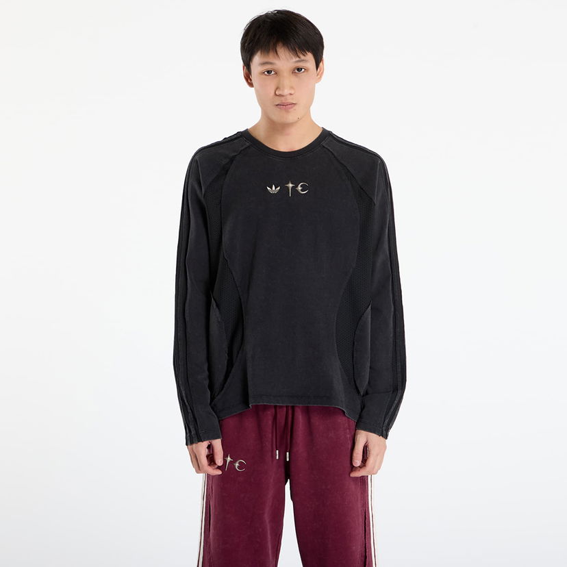 Majica adidas Originals Thug Club Teamgeist Long Sleeve T-Shirt with Mesh Panels Črna | KC2196
