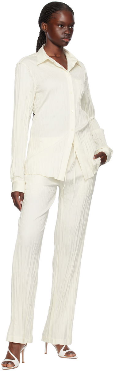 Srajce Helmut Lang Helmut Lang Crushed Button-Down Shirt Bela | O01HW520, 3