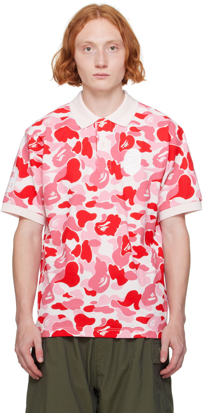 Polo majica BAPE Polo With Print Roza | 001POK301002M
