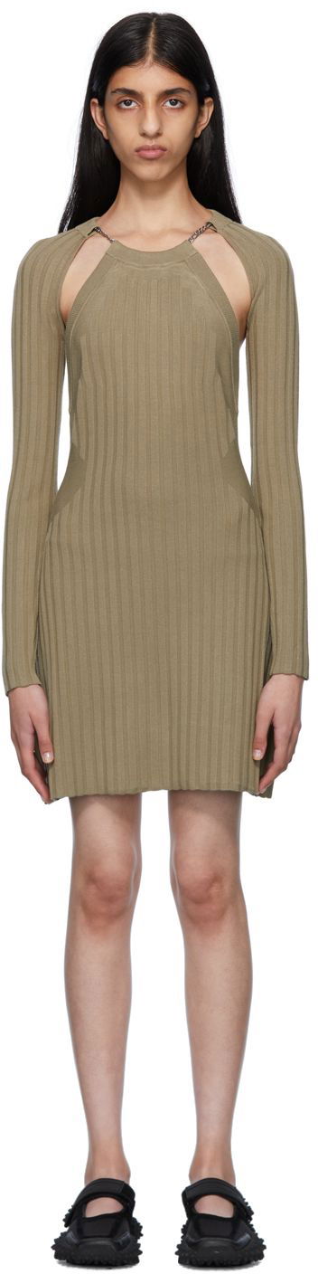 Obleke Eytys Cutout Detail Bodycon Mini Dress Zelena | CLHA