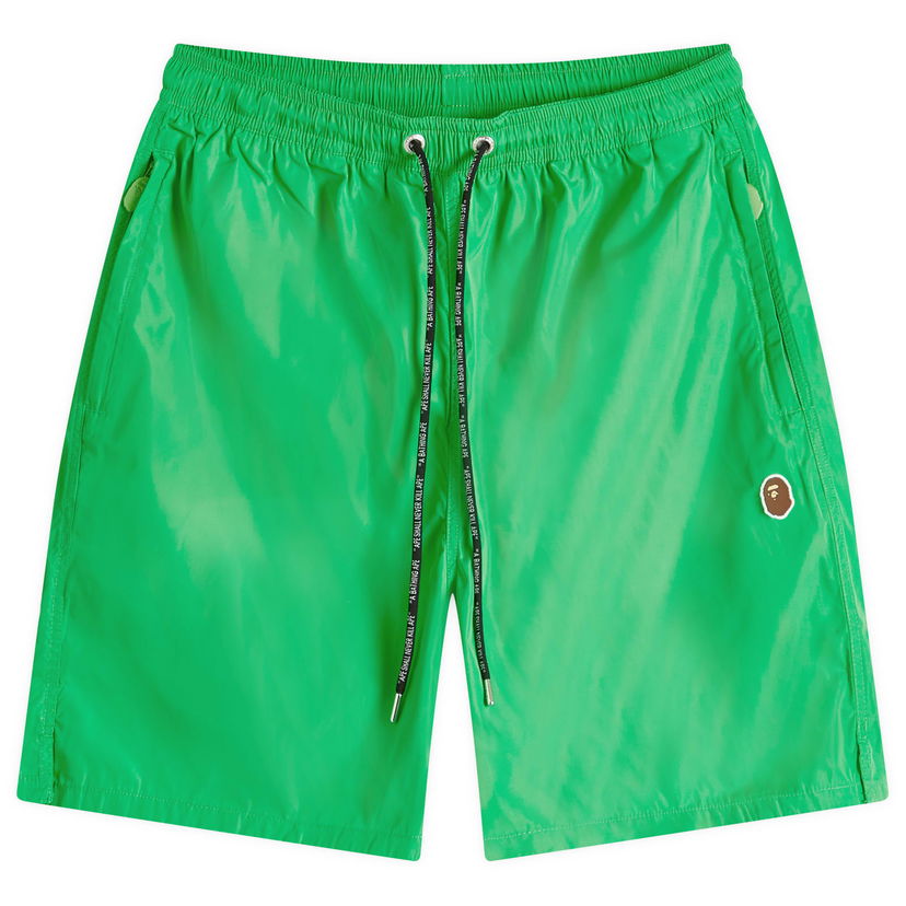 Kratke hlače BAPE A Bathing Ape Ape Head Nylon Beach Short Zelena | 001SPK301322M-GRN
