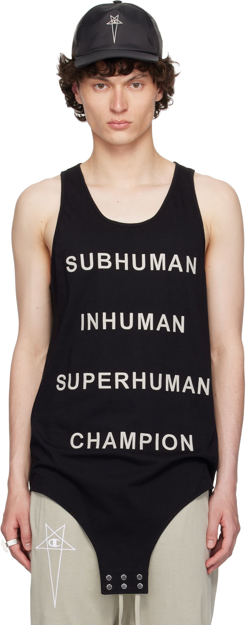 Bodi Rick Owens Rick Owens Champion Edition Basketball Tank Top Črna | CM01E1678 CHJG JERSEY