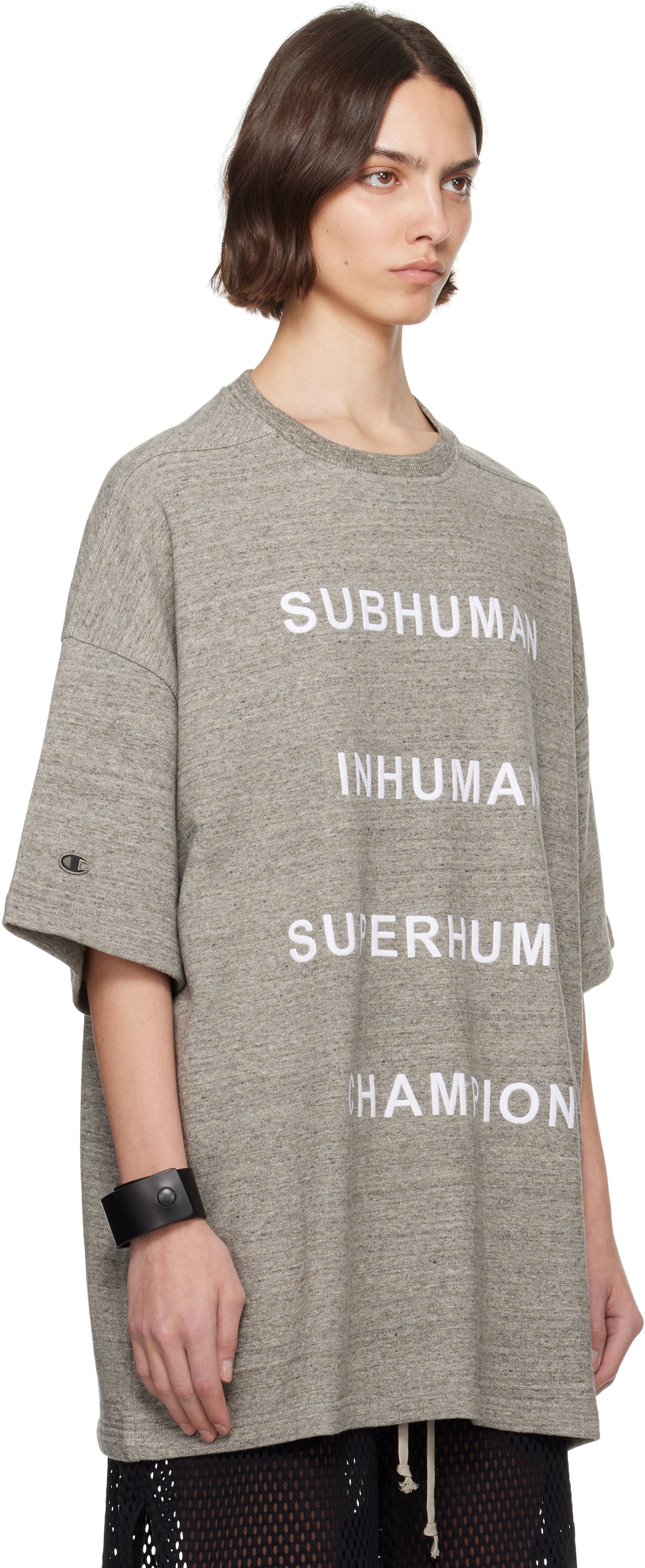 Majica Rick Owens Rick Owens Champion Edition Tommy T-Shirt Siva | CW01E1674 CHMJ, 1