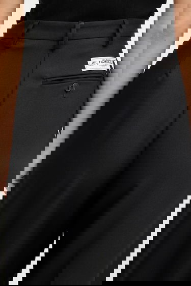 Hlače Fiorucci Fiorucci Wide Leg Tailored Wool High Waist Pants Črna | W02FPBPA464WO01BK01, 3