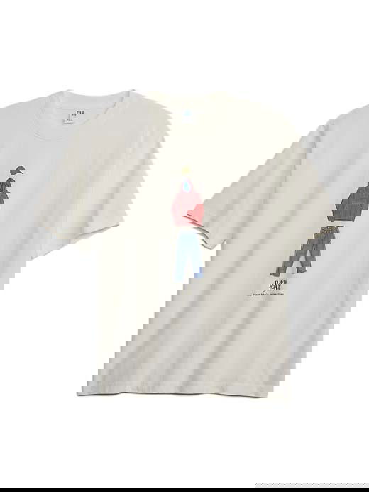 Majica GAP Re-Issue × Sean Wotherspoon Graphic Logo T-Shirt New Off White Bela | 837647