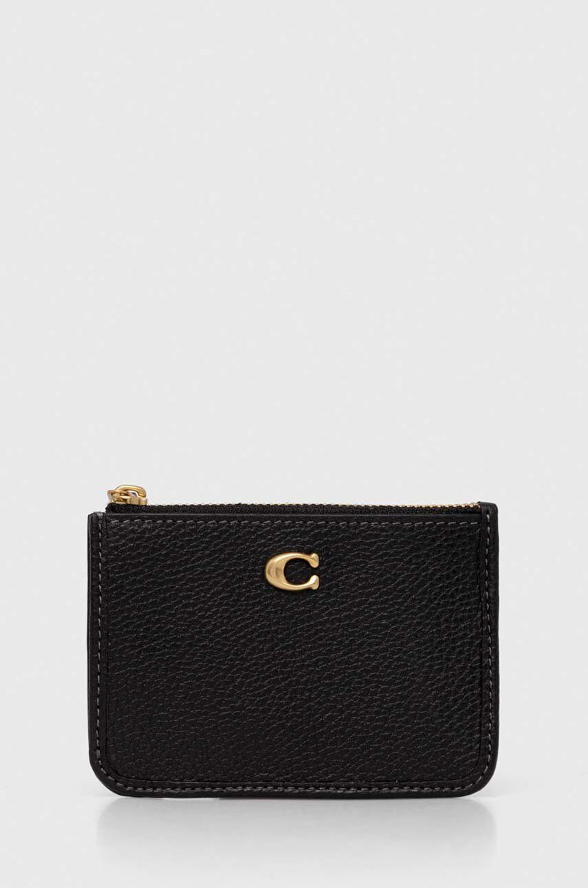 Obeski za ključe Coach Leather Key Case Črna | CR550