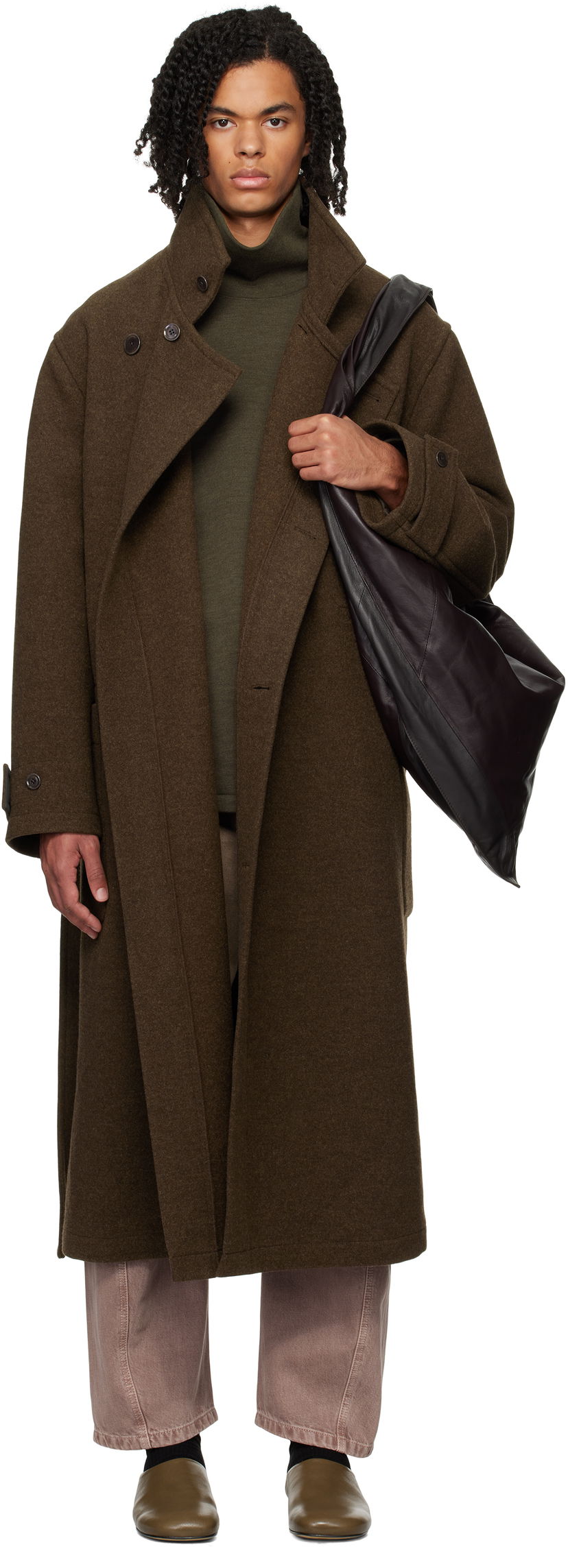 Trenčkot LEMAIRE LEMAIRE Men's Wrap Coat Zelena | CO1090 LF1117
