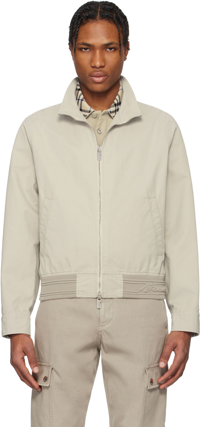 Vetrovka Burberry Burberry Cotton Harrington Jacket Bež | 8101847