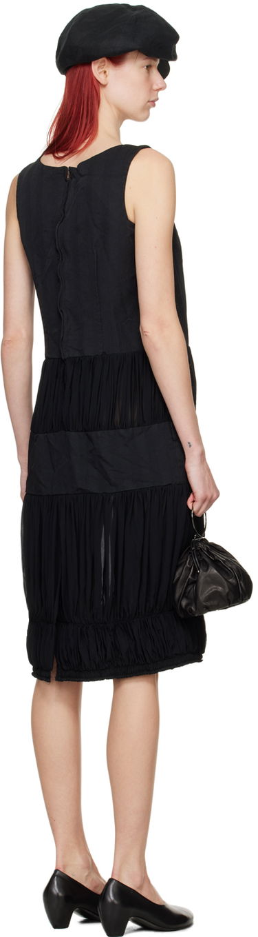 Obleke Comme des Garçons Comme des Garçons Ruched Midi Dress Črna | RM-A005-051, 2