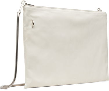 Torba za čez ramo Rick Owens Concordians Leather Pouch with Silver-tone Chain Strap Bela | RR02E1417 LBHH, 1