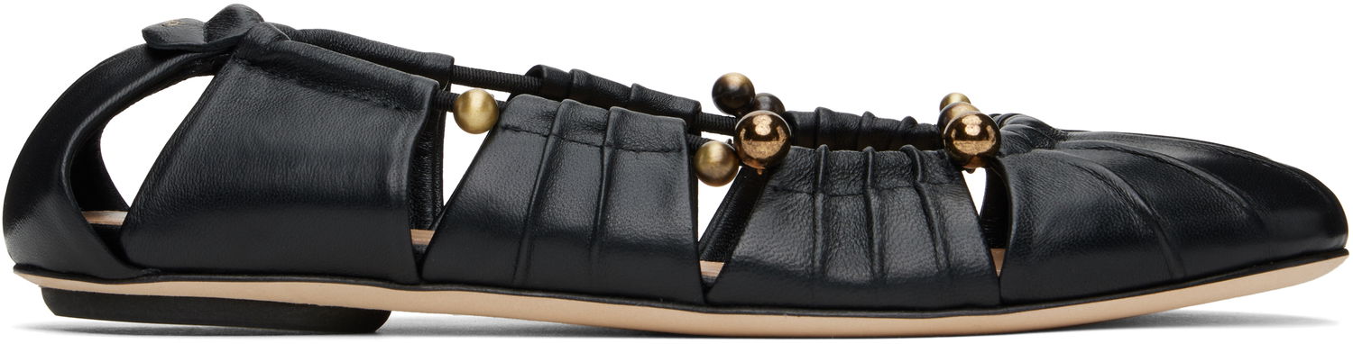 Nega čevljev CHLOÉ Chloé Luna Ballerina Flats Črna | CHC25S08JQL, 0
