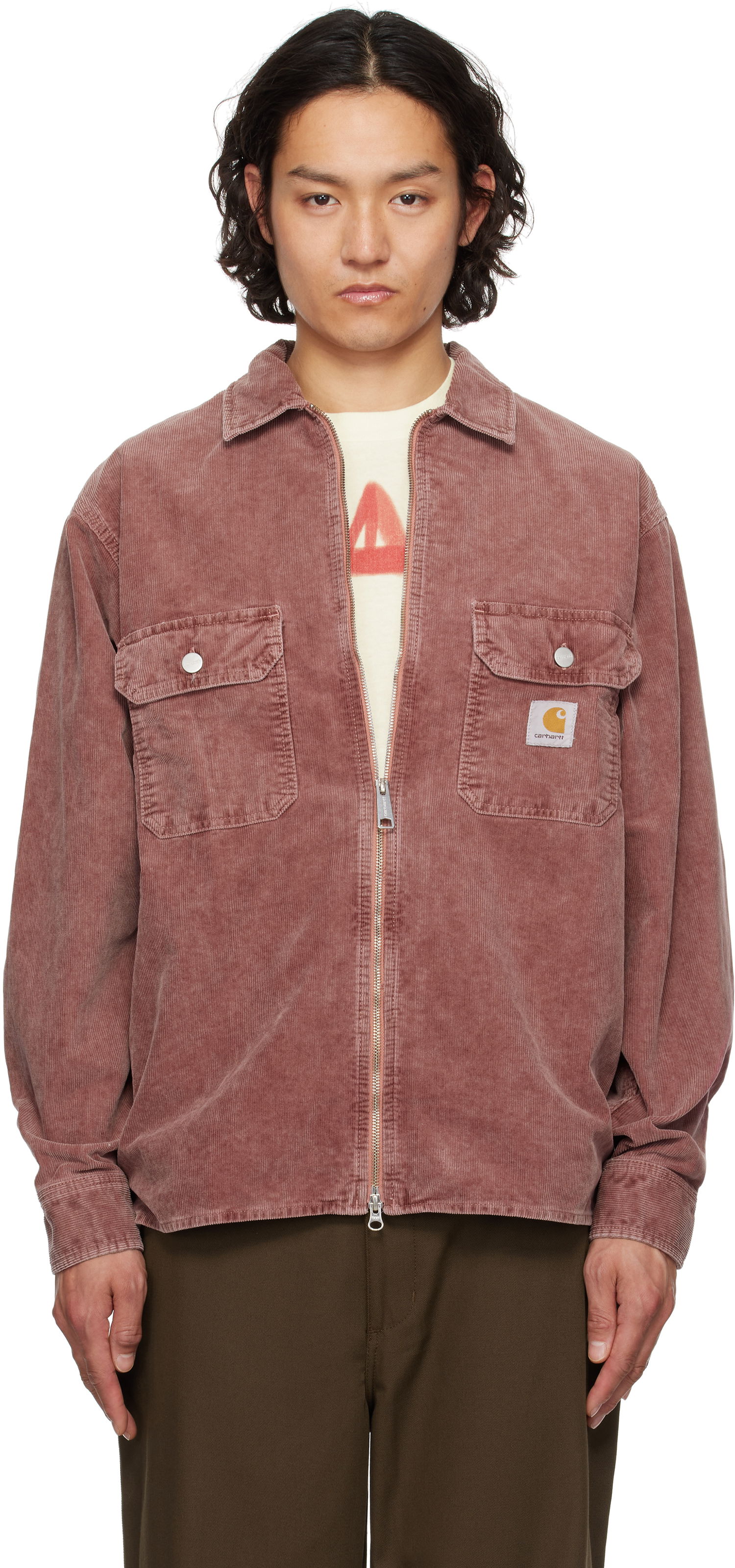 Srajce Carhartt WIP Carhartt WIP Reynold Corduroy Overshirt Roza | I034878, 0