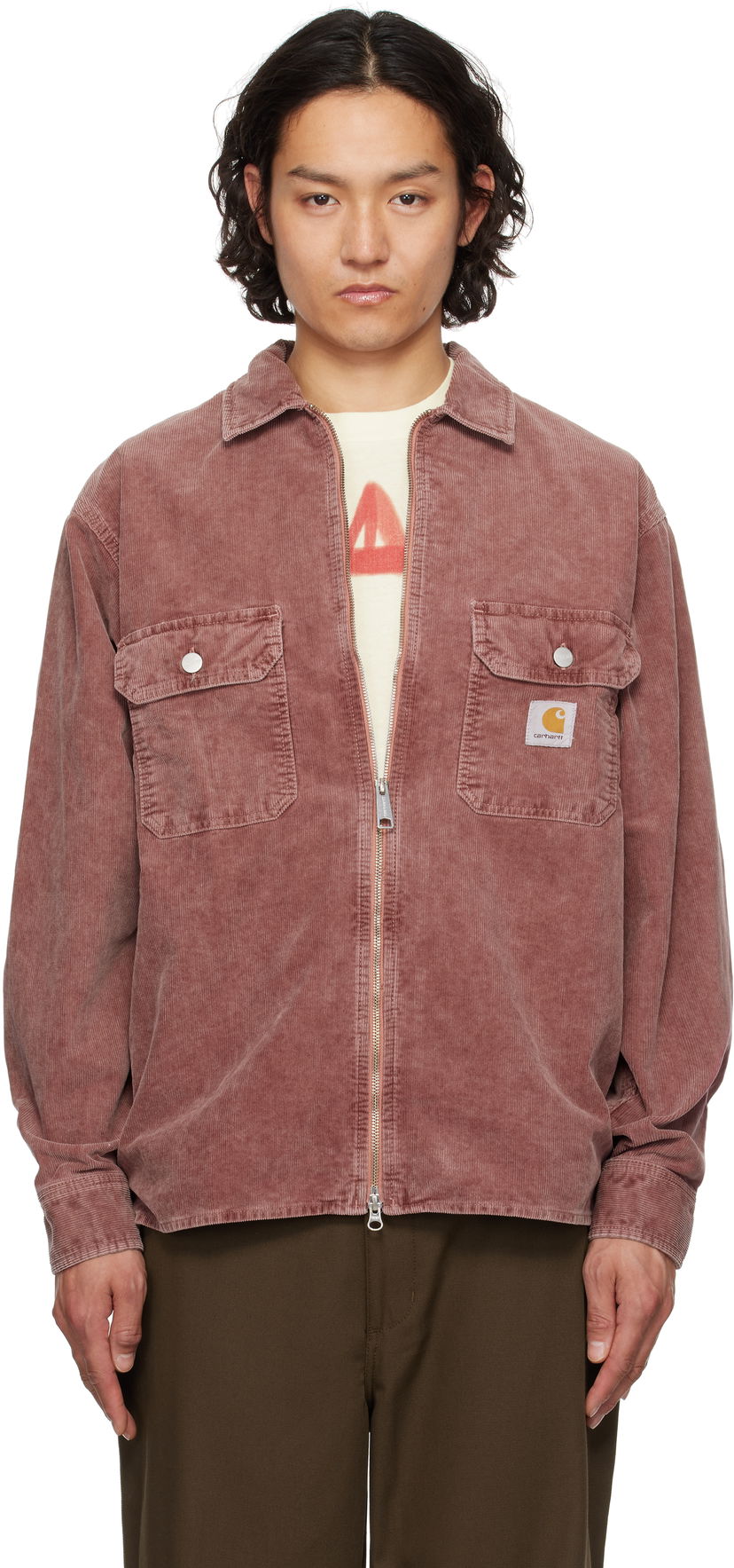 Srajce Carhartt WIP Carhartt WIP Reynold Corduroy Overshirt Roza | I034878