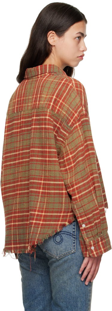 Srajce R13 R13 Drop Neck Cropped Plaid Shirt Večbarvna | R13WR150-R563B, 2