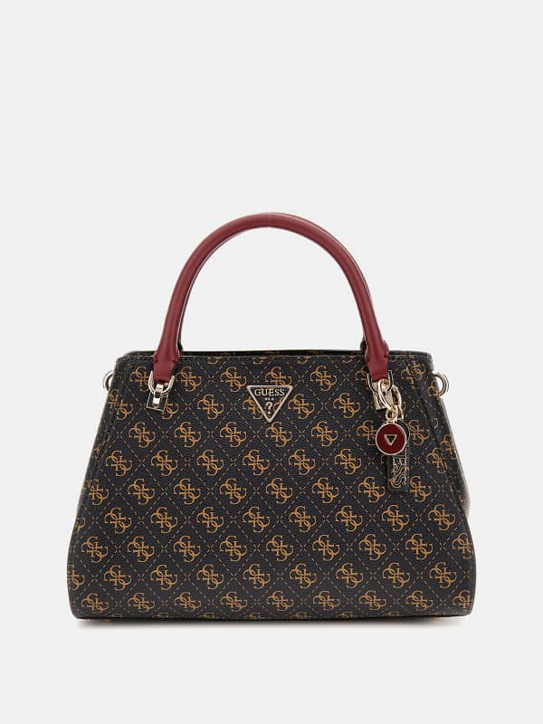 Torbica GUESS Noelle 4G Logo Satchel Rjava | HWQL7879070