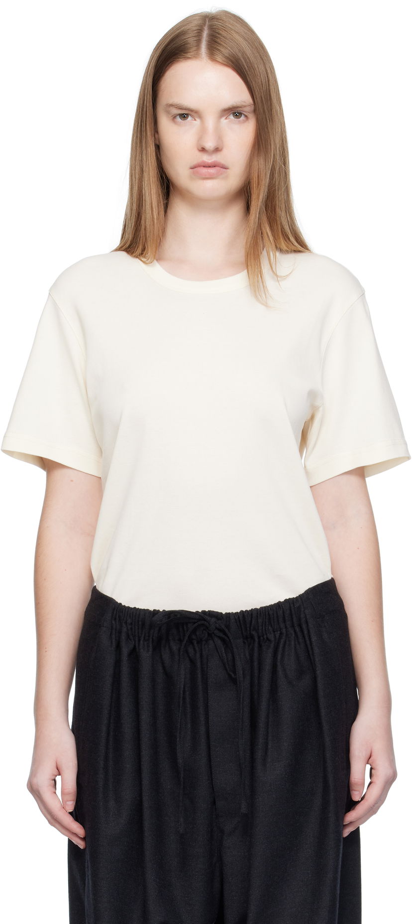 Majica LEMAIRE LEMAIRE Rib T-shirt Bela | TO1440 LJ1016