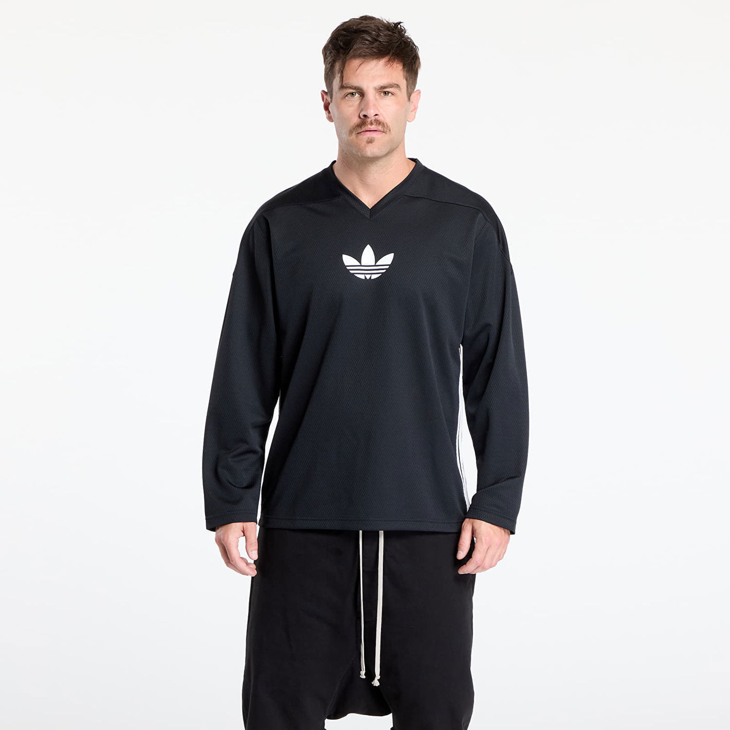 Majica adidas Originals adidas Originals Adicolor Mesh Long Sleeve T-Shirt Črna | JY1307, 0