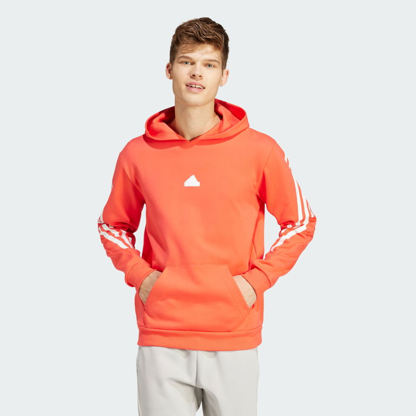 Pulover adidas Performance Men's Hoodie With Graphic Stripes Oranžna | IR9229