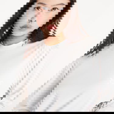 Majica Y-3 Graphic Long Sleeve Tee UNISEX Core White Bela | IX0404, 1