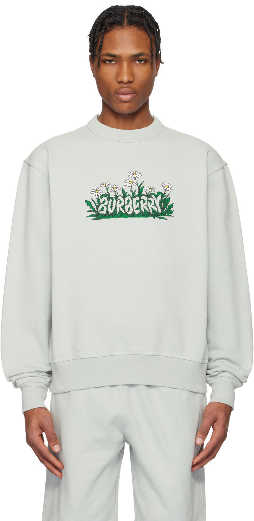 Pleteni pulover Burberry Burberry Daisy Logo Sweatshirt Zelena | 8102437