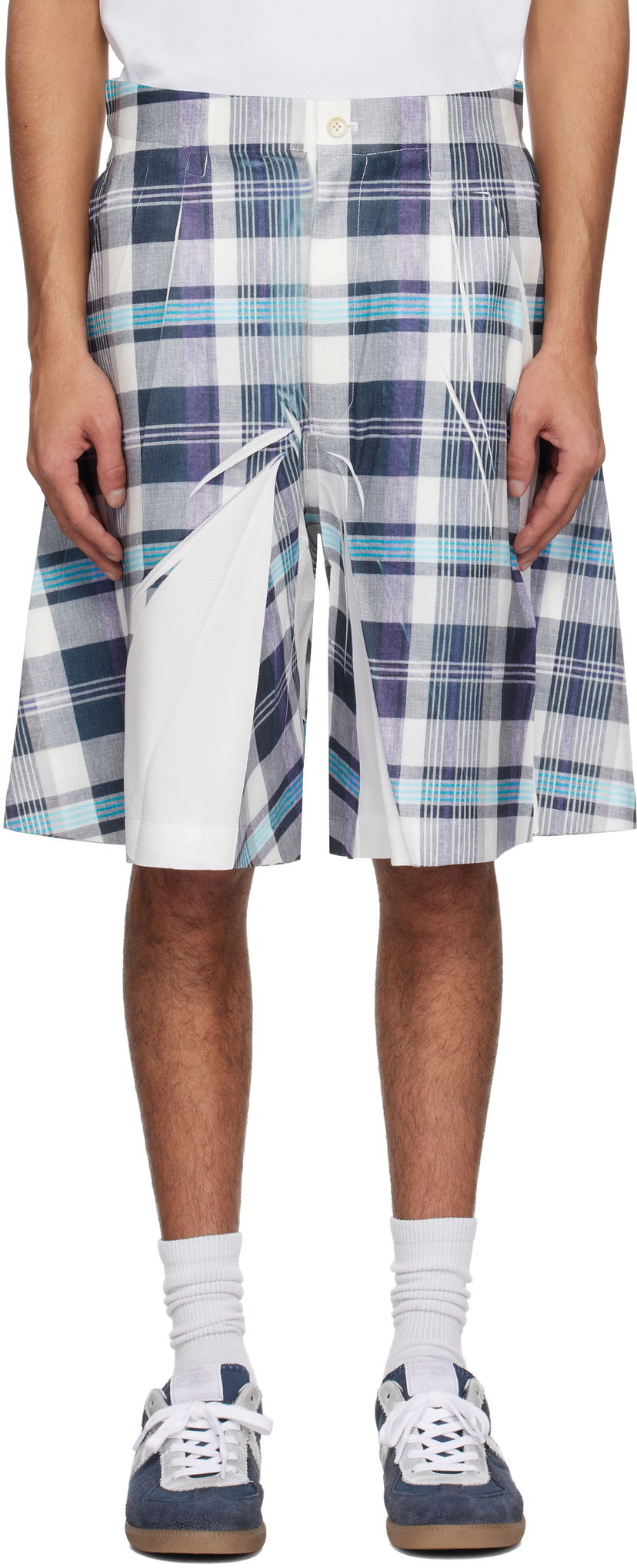 Kratke hlače Comme des Garçons Comme des Garçons Shirt Twill Garment Printed Shorts Večbarvna | FO-P501-051
