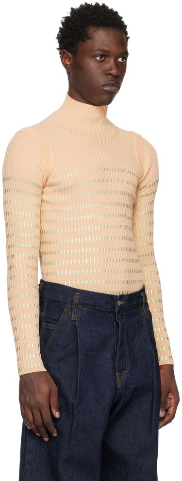 Pleteni pulover Jean Paul Gaultier Gaultier 'The Cyber' Turtleneck Bež | 22/09-U-PL024-M033, 1