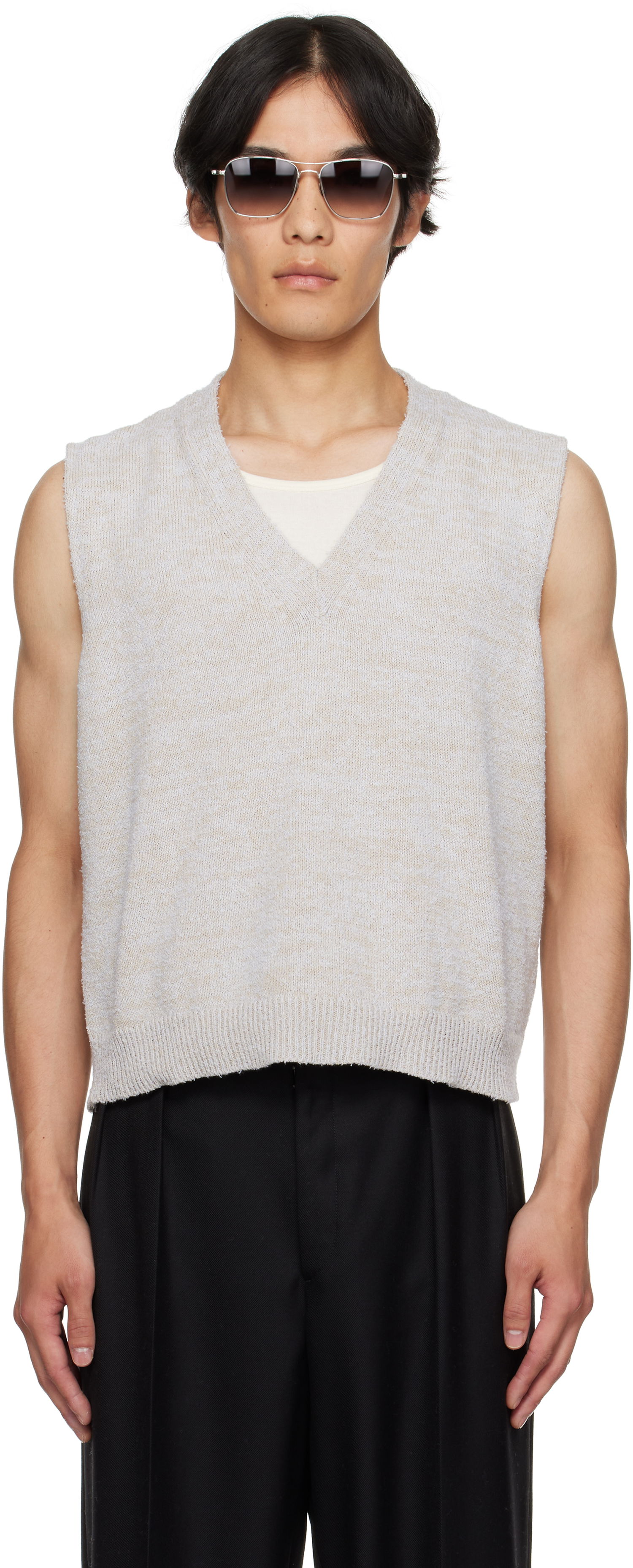 Telovnik Maison Margiela Maison Margiela Knit Vest Bež | S50FB0115 M13152, 0