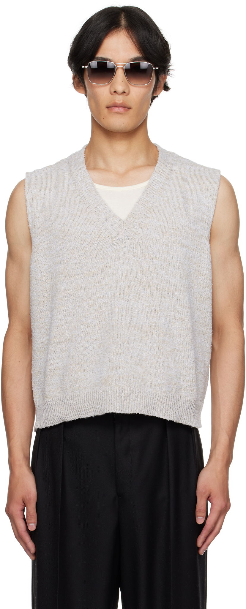 Telovnik Maison Margiela Maison Margiela Knit Vest Bež | S50FB0115 M13152