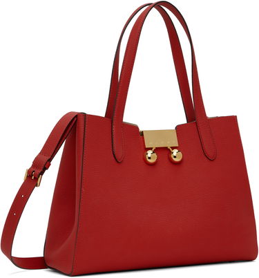 Torbica Marni Marni Leather Trunkaroo Small Tote Rdeča | BMMP0150U0 P8185, 1