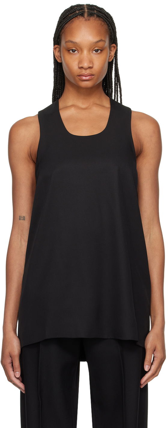 Majica brez rokavov Fear of God Black Double Layer Tank Top Črna | FG850-405SIW