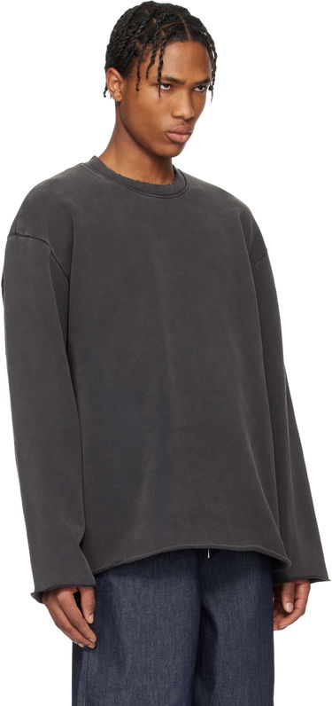 Pleteni pulover Helmut Lang Helmut Lang Garment-Dyed Upstate Sweatshirt Siva | O10HM502, 1