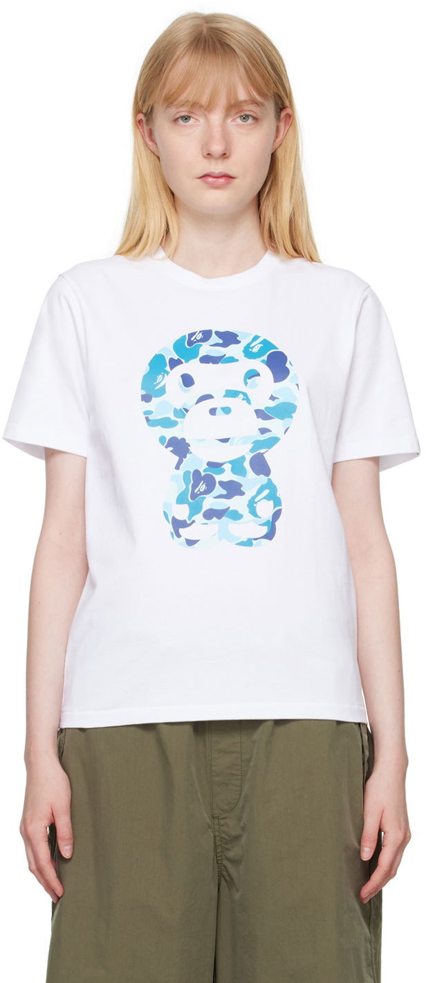 Majica BAPE BAPE White Abc Camo Big Baby Milo T-Shirt Bela | 002TEK302014L